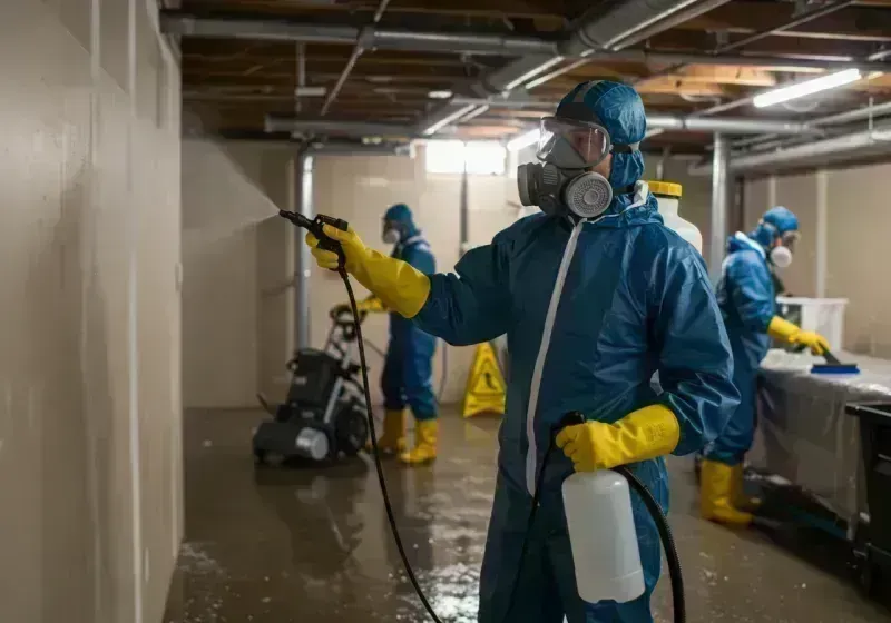 Basement Sanitization and Antimicrobial Treatment process in El Paso, IL